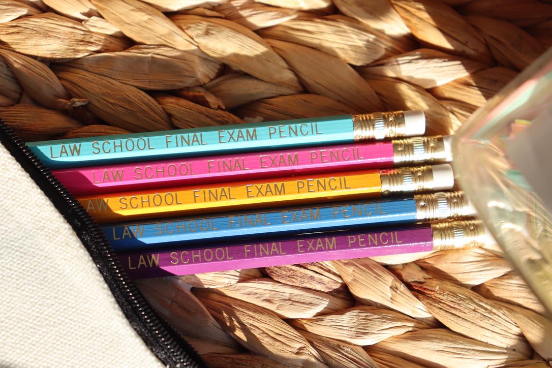 Law School Final Exam Pencil Set | Law School Pencils | Pencils for Law School Final Exams | Law school gift, law student gift