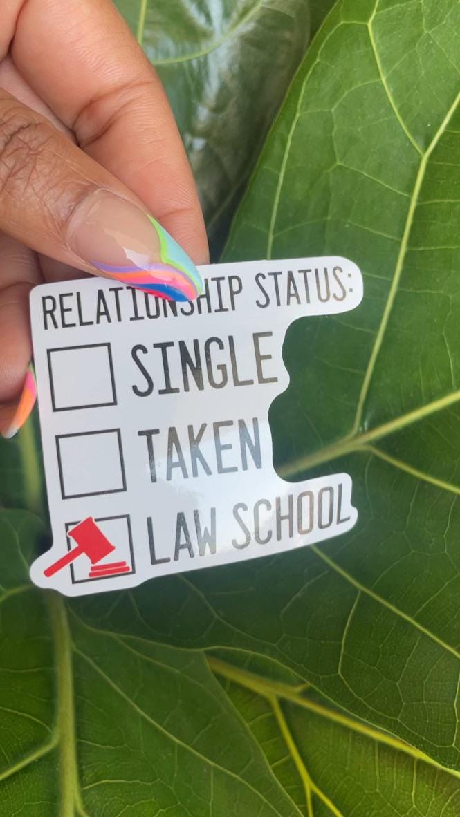 Relationship Status Law School Sticker | Law School Sticker | Future Lawyer Sticker