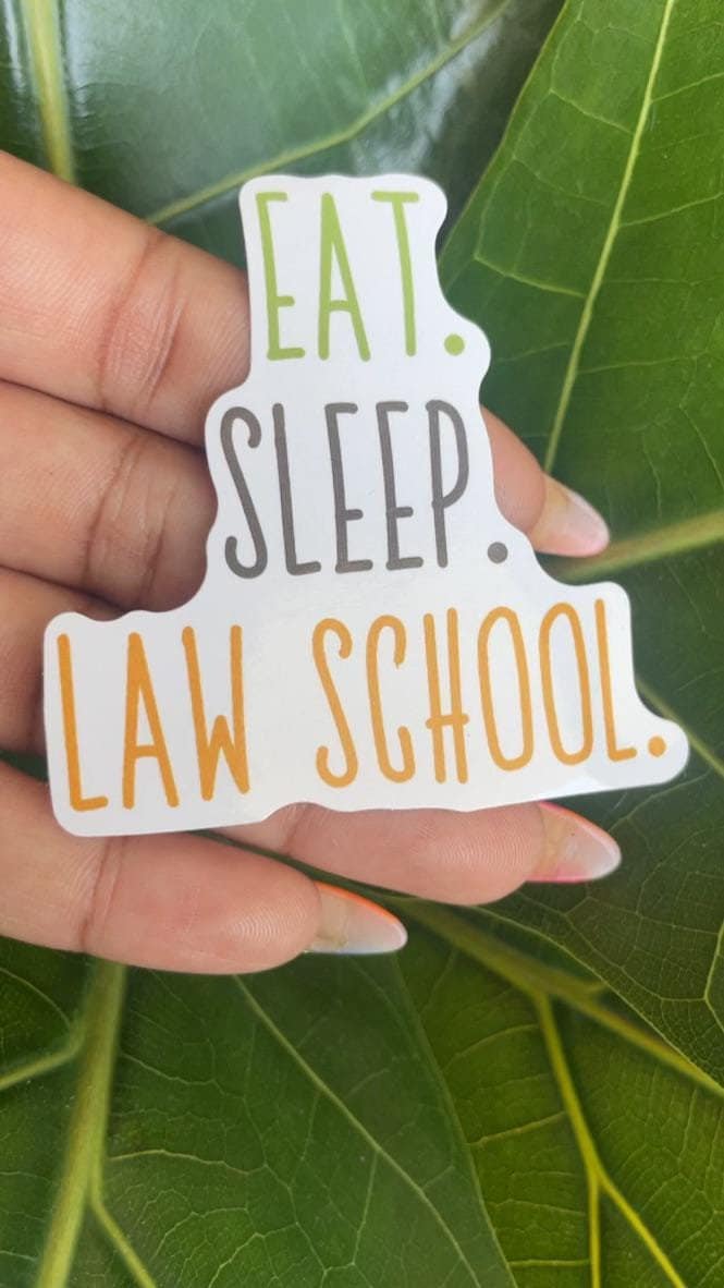 Eat. Sleep. Law School.  Law Student Law School Sticker | Law School Sticker | Future Lawyer Sticker